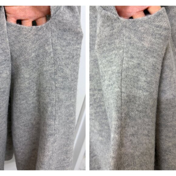 Worth New York NY Gray Wool Cape Back Sweater Knit Top Capelet Shrug XS - Picture 16 of 16